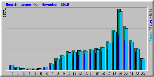 Hourly usage for November 2010